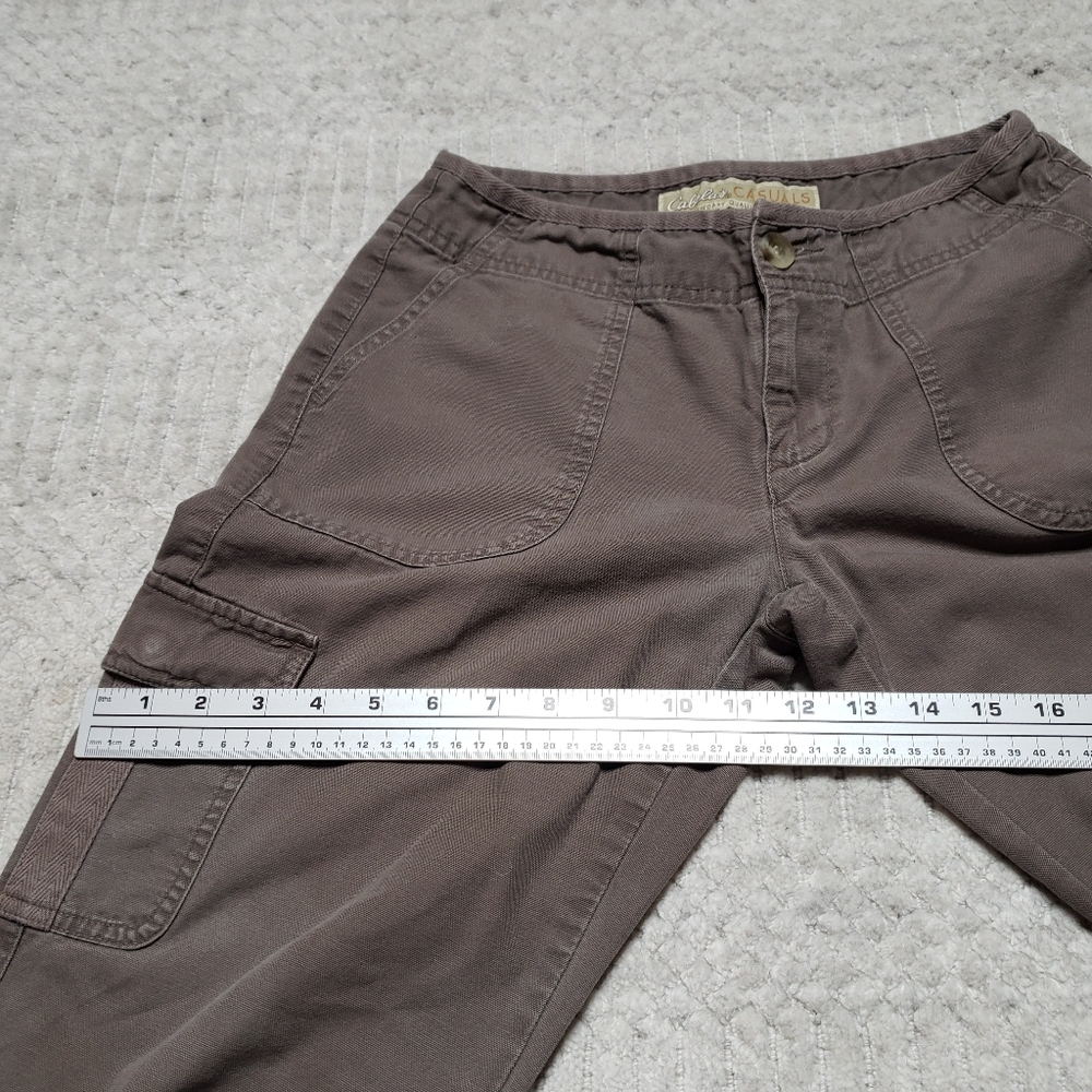 Cabela’s Casuals Women’s 6R Grey Cotton Wide‑Leg Cargo Pants | Outdoor Hiking Ut - Picture 12 of 16